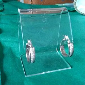 Hoop sterling silver earrings